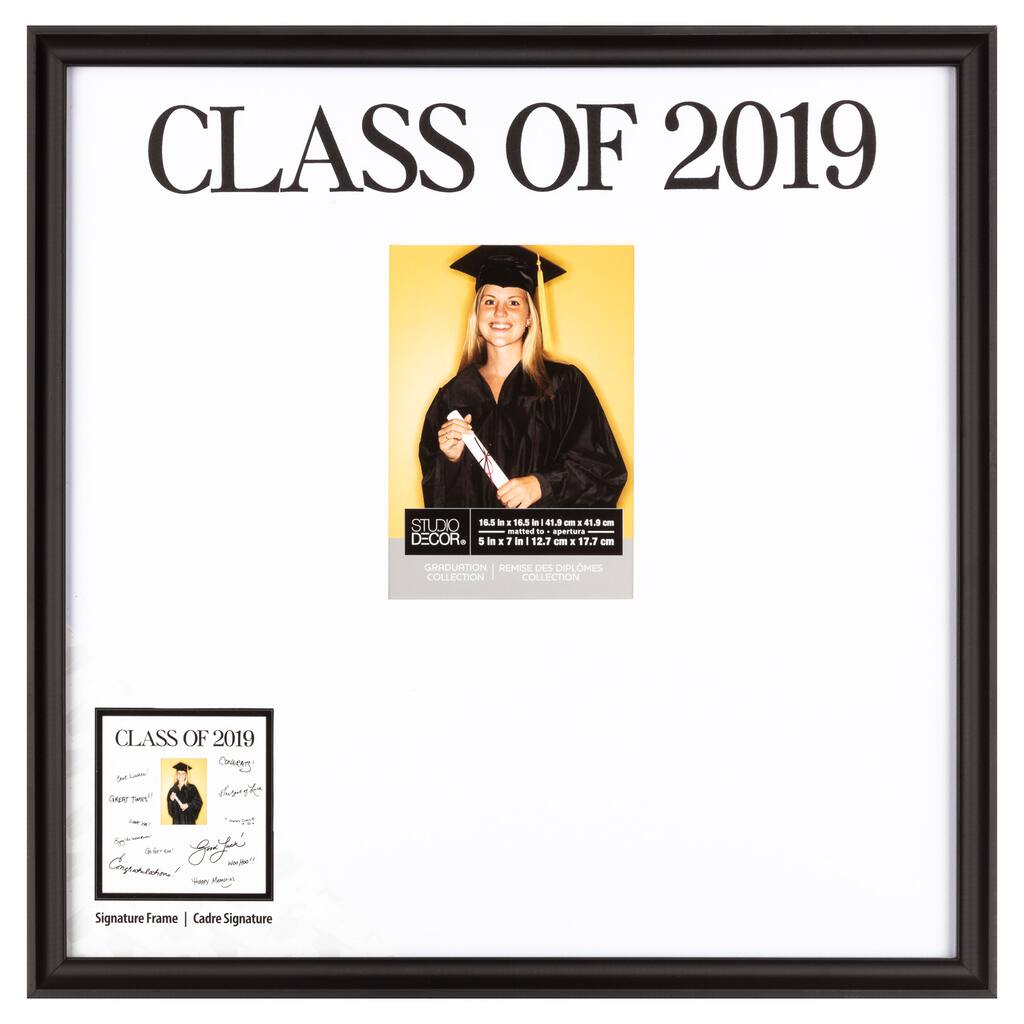 Black 5 X 7 Class Of 2019 Signature Photo Frame Graduation Collection By Studio Décor